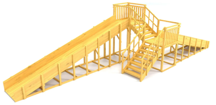 Зимняя горка Савушка Зима Wood 7/1 без покрытия, фото 1