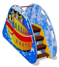 Детская горка Пароходик Г032 H=650 для игровых площадок Детская горка Пароходик Г032 H=650 для игровых площадок