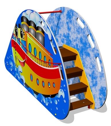 Детская горка Пароходик Г032 H=650 для игровых площадок, фото 2