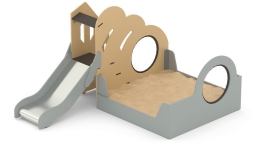 Игровой модуль Romana 115.54.00 с песочницей и горкой для детской площадки, фото 2