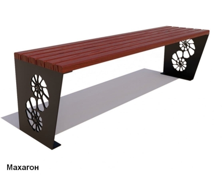 Скамейка уличная Ракушка, Лиственница 0,6 м, фото 4