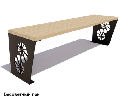 Скамейка уличная Ракушка, Лиственница 0,6 м, фото 5