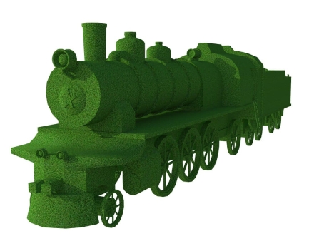 Топиари Паровоз, зеленый - газон Deluxe, фото 2