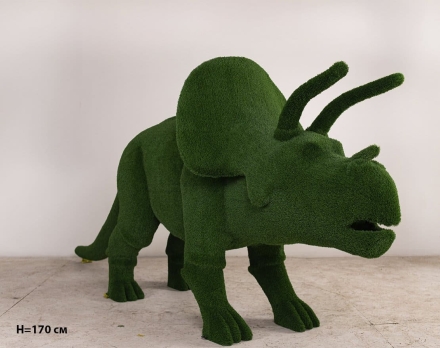Топиари динозавр Трицератопс h=170 см - газон Есо, фото 1