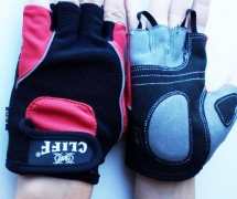 Перчатки вело F с петлями красные р.M