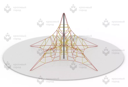 Пирамида 8м (красно-жёлтая, пластик жёлтый), фото 1