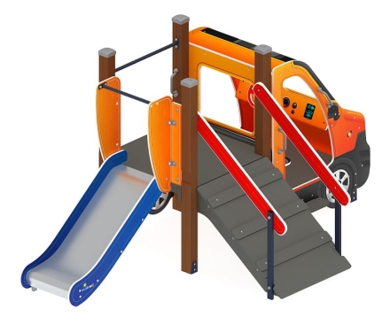 Машинка (оранжевый) тип 4 - ДИК 1.03.1.04-01 - Игровой комплекс H=750, фото 4