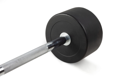 Штанга неразборная обрезиненная 40 кг Прямой гриф, фото 3