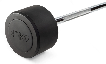 Штанга неразборная обрезиненная 40 кг Прямой гриф, фото 2