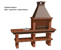 Печь Аристократ 704 Прямоугольный кирпич красный
