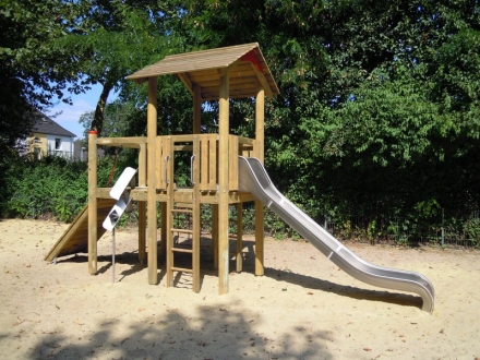 Детская площадка для игр с песком и горкой из нержавейки, фото 5