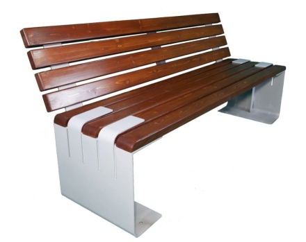 Скамейка уличная «Симферополь» без подлокотников, Сосна 1,5 м, фото 3