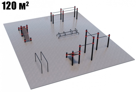 Проект Дворовая площадка для Воркаут и ГТО 2-5 (12 x 10 м), фото 1