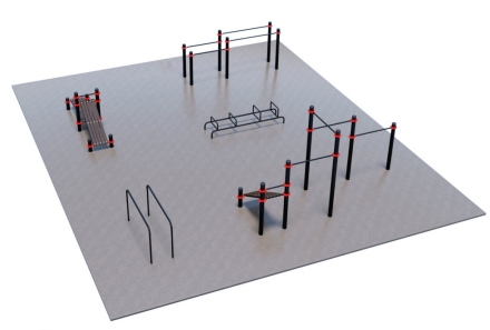 Проект Дворовая площадка для Воркаут и ГТО 2-5 (12 x 10 м), фото 2