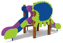 Горка двойная Ёжик 08203.21 для детской площадки Горка двойная Ёжик 08203.21 для детской площадки