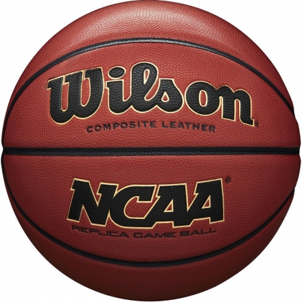 Мяч баск. WILSON NCAA Replica Comp Defl арт.WTB0730XDEF, р.7, ПУ, бутил. камера, коричневый, фото 1