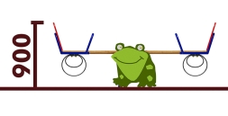 Качели-балансир Лягушка 04113.21 для детской площадки, фото 2 Качели-балансир Лягушка 04113.21 для детской площадки, фото 2