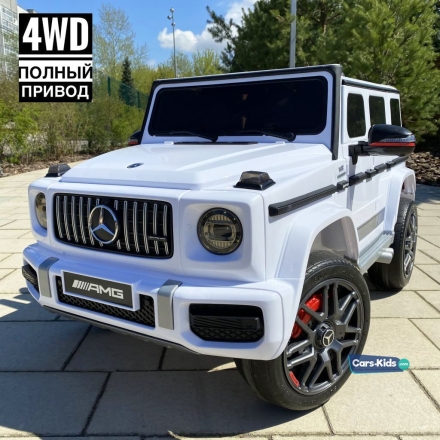 Электромобиль Mercedes-Benz AMG G63 k999kk 4WD белый, фото 1