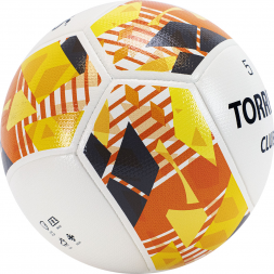 Мяч футб. &quot;TORRES Club&quot; арт.F320035, р.5, 10 панели. PU, гибрид. сшив, беж-оранж-сер, фото 3
