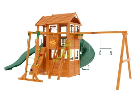 Детская площадка IgraGrad Клубный домик 2 с трубой и рукоходом Luxe, фото 3