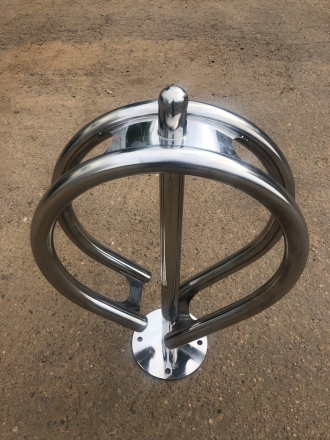 Велопарковка "Дабл" на 2 места нержавеющая сталь, фото 2