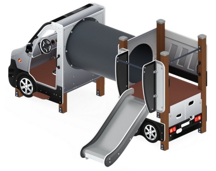 Детская игровая площадка Машинка ДИК 1.03.1.03-02 Н=750, фото 2