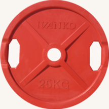 Диск JOHNS цветной 2-х хватовый обрезиненный d51мм, 25кг