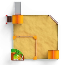 Песочный дворик с горкой Полянка - ИО 6.16.01-01 H=750, фото 5