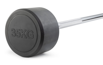 Штанга неразборная обрезиненная 35 кг Прямой гриф , фото 1