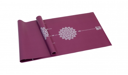 Коврик для йоги 2.5 мм пурпурный в сумке с ремешком, фото 1