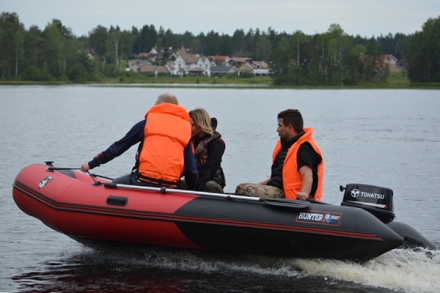 Лодка ПВХ Хантер 365 ЛКА надувная под мотор, фото 6