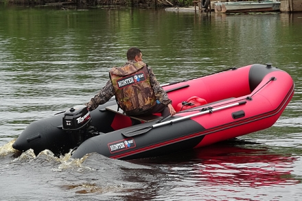 Лодка ПВХ Хантер 365 ЛКА надувная под мотор, фото 7