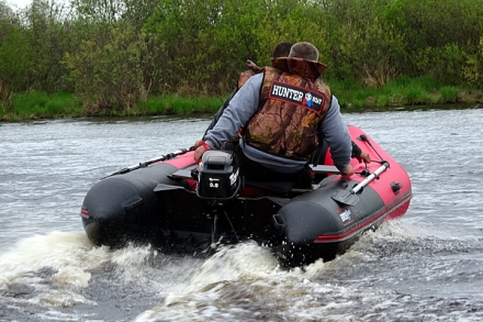 Лодка ПВХ Хантер 365 ЛКА надувная под мотор, фото 8