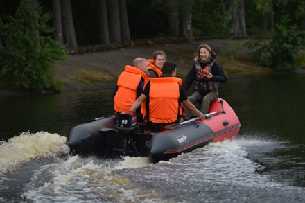 Лодка ПВХ Хантер 365 ЛКА надувная под мотор, фото 9