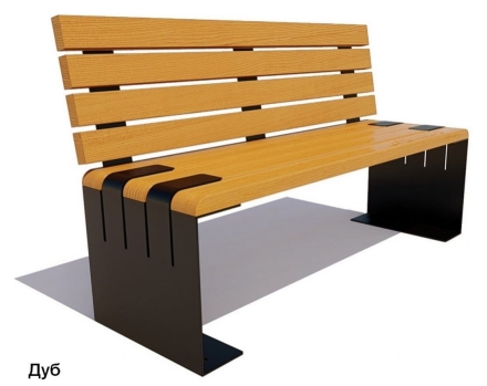 Скамейка уличная «Симферополь» без подлокотников, Сосна 1,8 м, фото 1