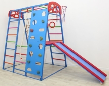 Детский спортивный комплекс ЭЛЕФАНТ 170 скалодром+площадка+горка (НЕРЖ или Пластик)