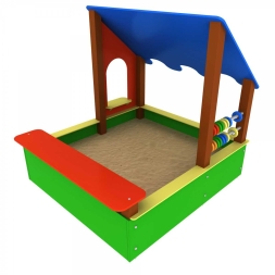 Песочница СКИ 132 с навесом для детской площадки, фото 1 Песочница СКИ 132 с навесом для детской площадки, фото 1