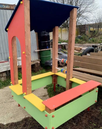 Песочница СКИ 132 с навесом для детской площадки, фото 2