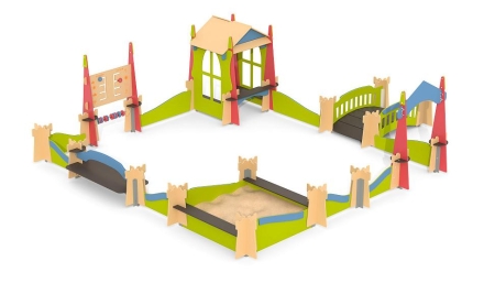 Игровой комплекс с песочницей Romana 115.75.00 для детской площадки, фото 1