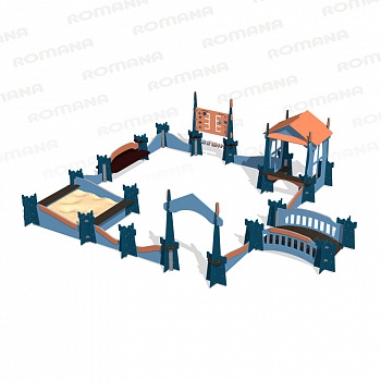 Игровой комплекс с песочницей Romana 115.75.00 для детской площадки, фото 4