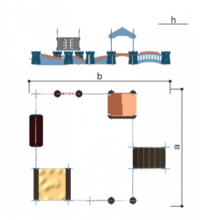 Игровой комплекс с песочницей Romana 115.75.00 для детской площадки, фото 5