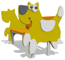 Скамейка детская Собака ВСТ 1290 для игровой площадки