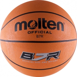Мяч баск. &quot;MOLTEN B7R&quot; р.7, 8 панелей, резина, бут.кам, нейл.корд, оранж-чер
