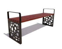 Скамейка садовая Барселона без спинки, лиственница 1,5 м