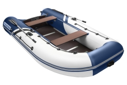 YACHTMAN-340 СК (Яхтман) белый-синий (лодка ПВХ под мотор с усилением), фото 2