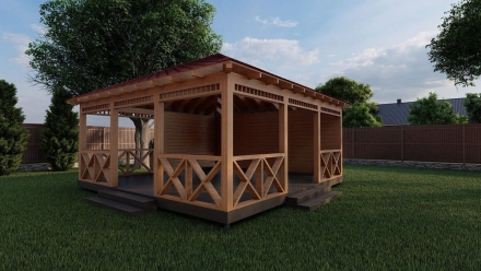 Квадратная беседка ЕЛЬНИК, фото 3