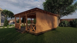 Квадратная беседка ЕЛЬНИК, фото 2