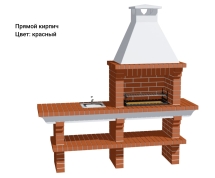 Печь Аристократ 704 Прямоугольный кирпич красный с коричневым