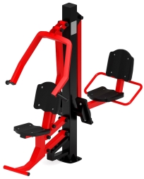 Жим ногами + жим от груди (красный) - Уличный тренажер - СТ 037-11, фото 4