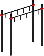 Воркаут ЛОВ 89 красный ВТ 101.10-01